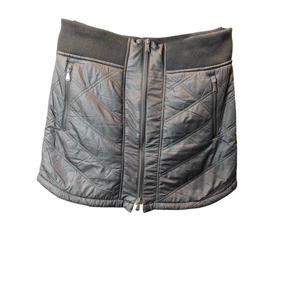 Prana Women’s Gray Quilted Insulated Skirt Size Large – Zip Front Winter - Picture 2 of 11